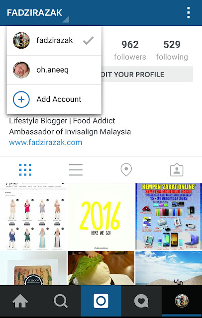 Cara Tambah Akaun Instagram