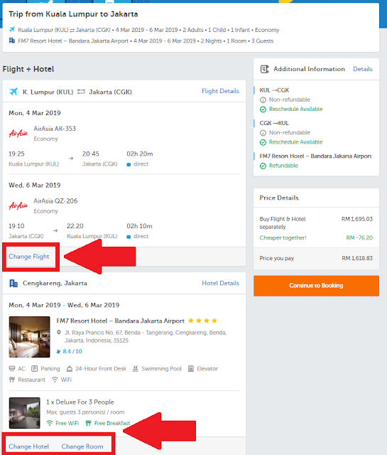 Flight + hotel packages Traveloka
