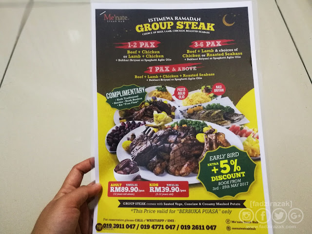 Berbuka Puasa Di Menate Steak Hub