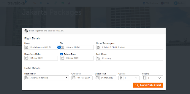 Flight + hotel packages Traveloka