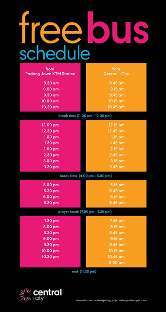 Jadual Bas Percuma Central i-City