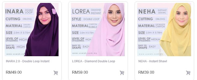 Borong Tudung Dan Shawl Labuh Di Uswah Islamic Clothing