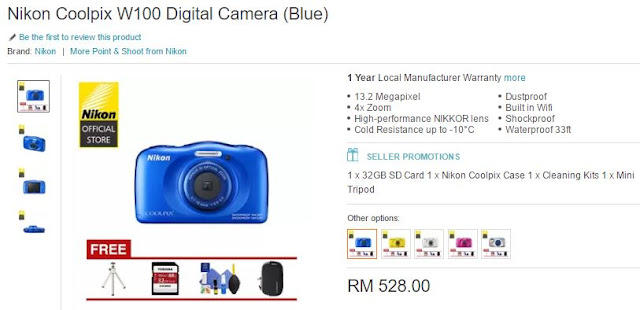 Nikon Coolpix W100 Digital Camera