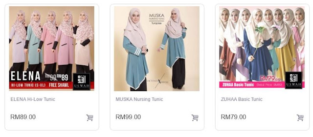 Borong Tudung Dan Shawl Labuh Di Uswah Islamic Clothing