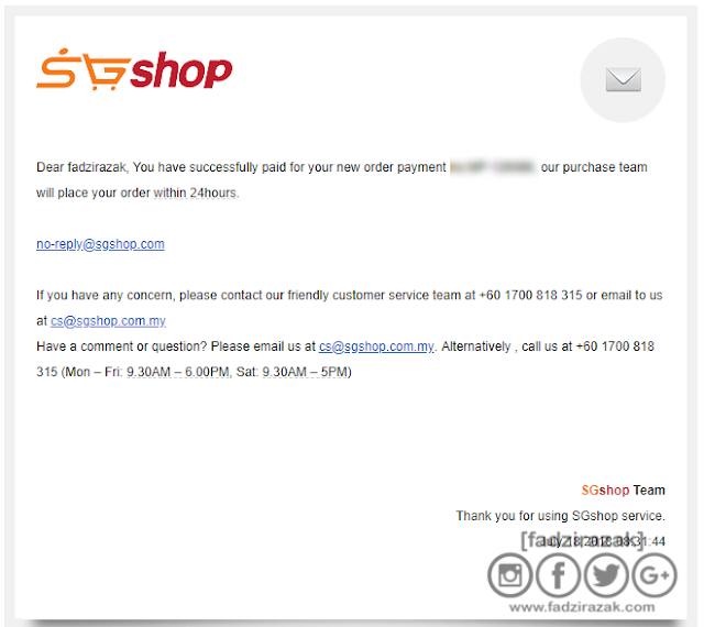 SGShop email verification