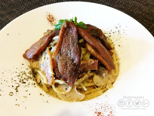 Smoked Duck Carbonara Spaghetti